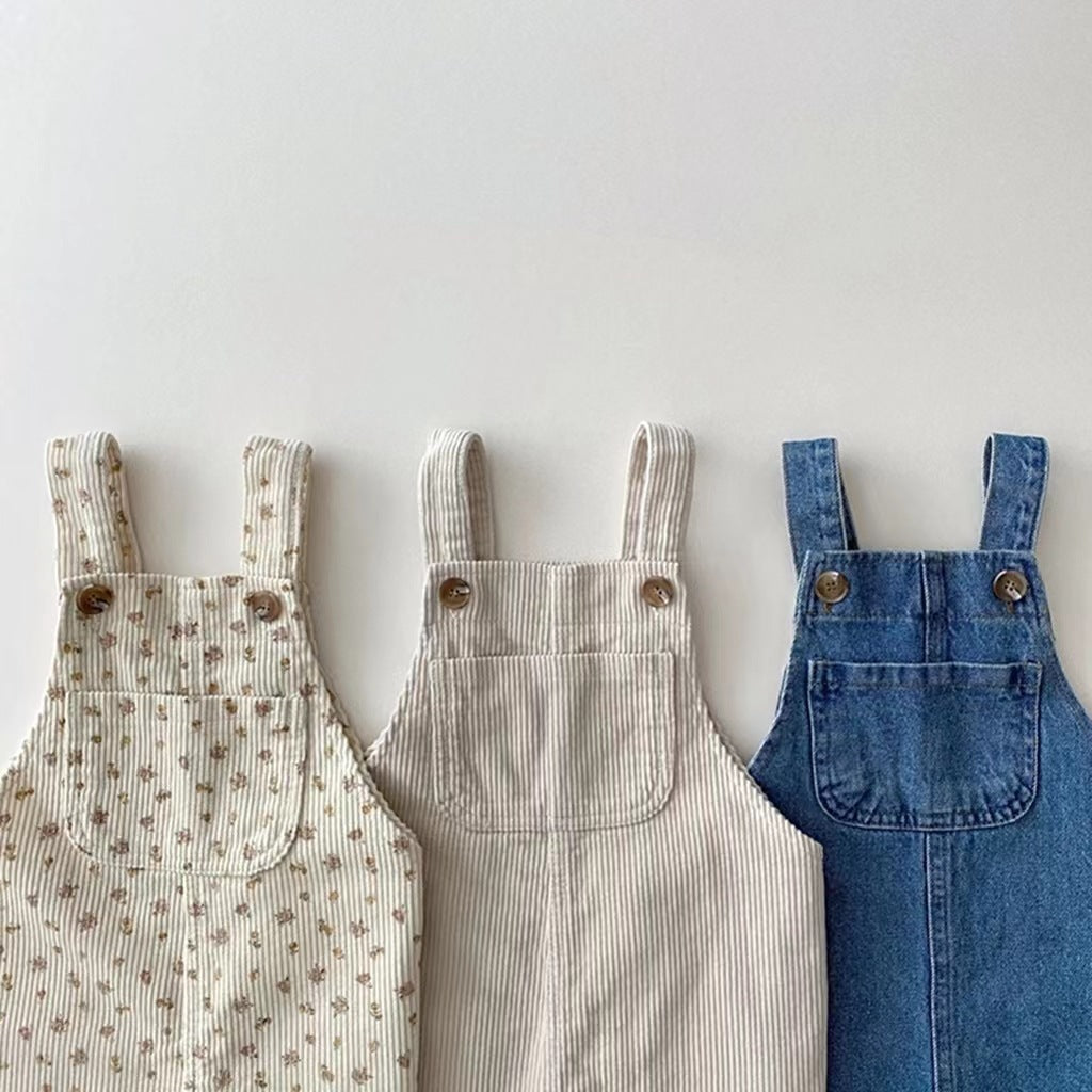 Children's Clothing Denim Suspender Pants