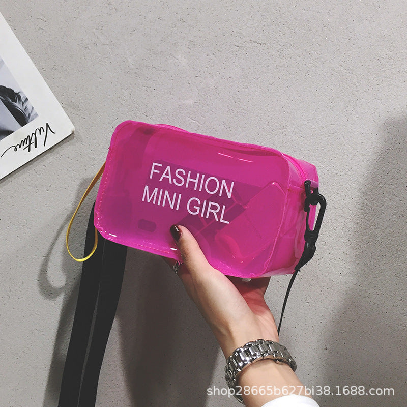Fashionable Trend: Transparent Square Jelly Bag for Shoulder or Crossbody Wear