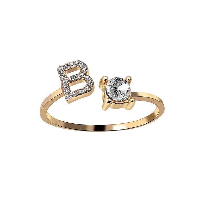 Unique / Elegant Adjustable Initial 26 rings