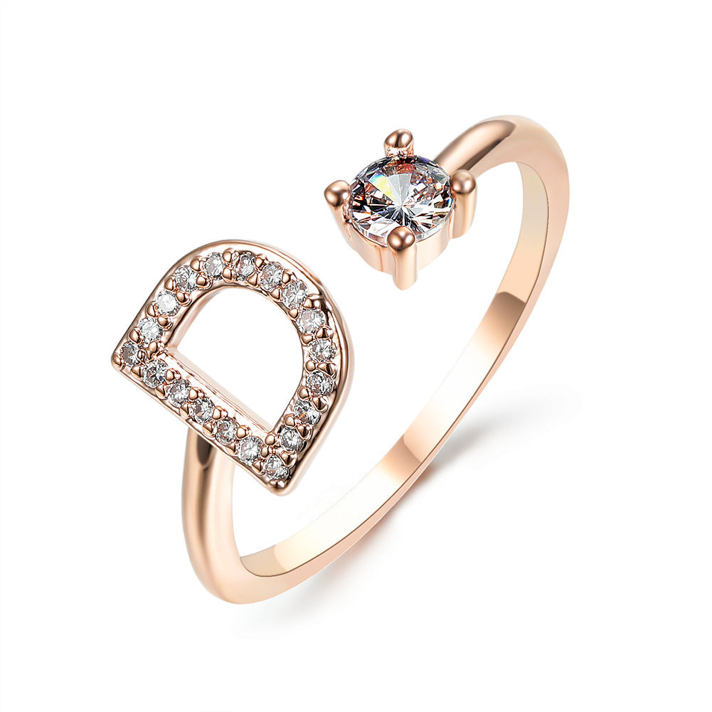 Unique / Elegant Adjustable Initial 26 rings