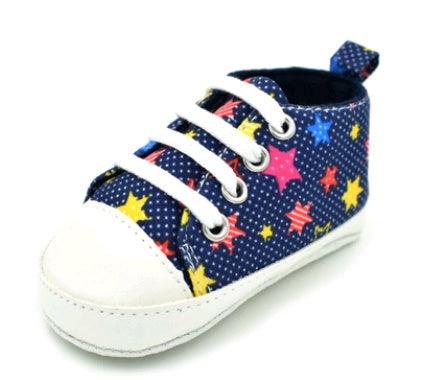 Rainbow canvas soft bottom baby shoes