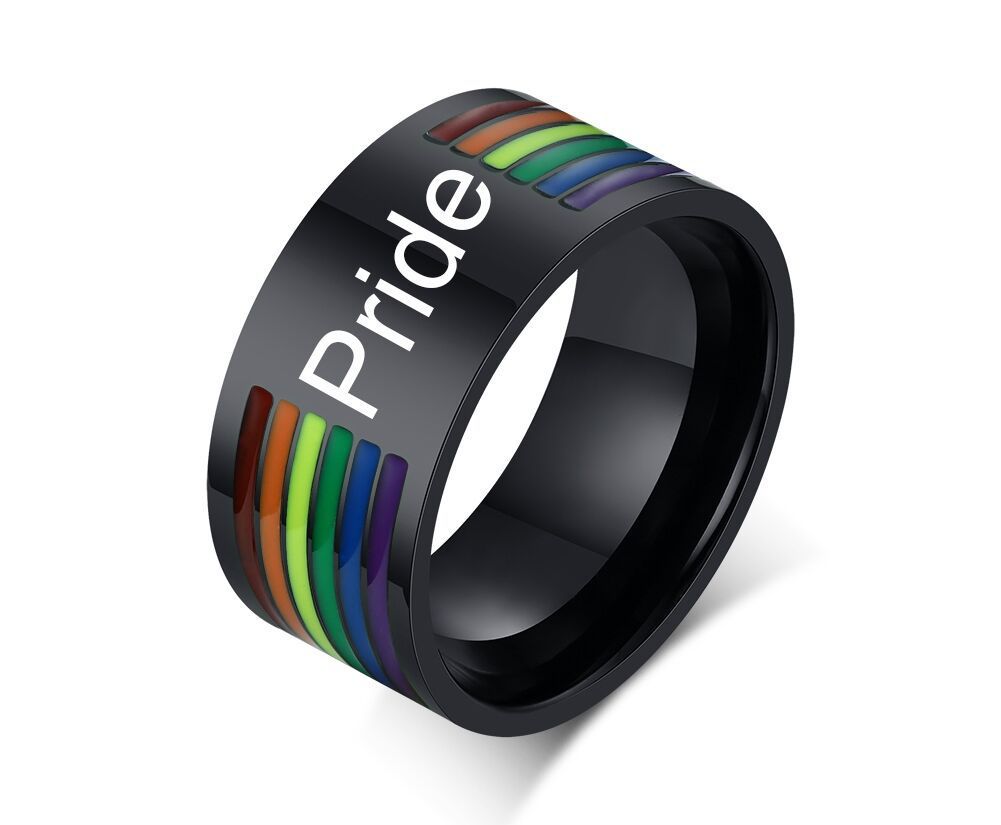 Rainbow stainless steel ring