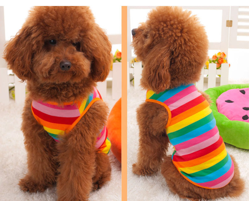Rainbow Pet Vest Clothes