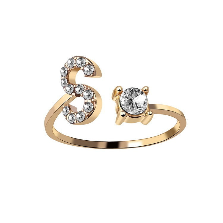 Unique / Elegant Adjustable Initial 26 rings