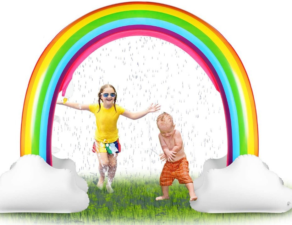 Rainbow-Shaped Inflatable Water Sprinkler
