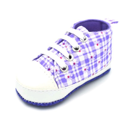 Rainbow canvas soft bottom baby shoes