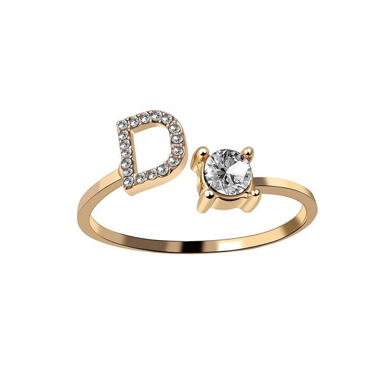 Unique / Elegant Adjustable Initial 26 rings