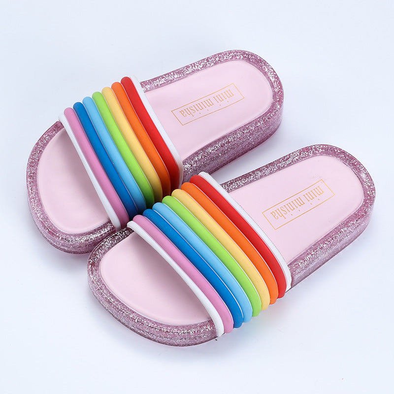 Children's rainbow shoes slippers