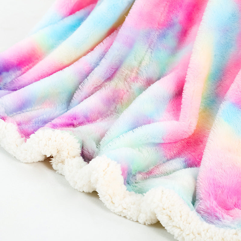 Multi -Color Soft Fleecy Blanket -Faux Fur