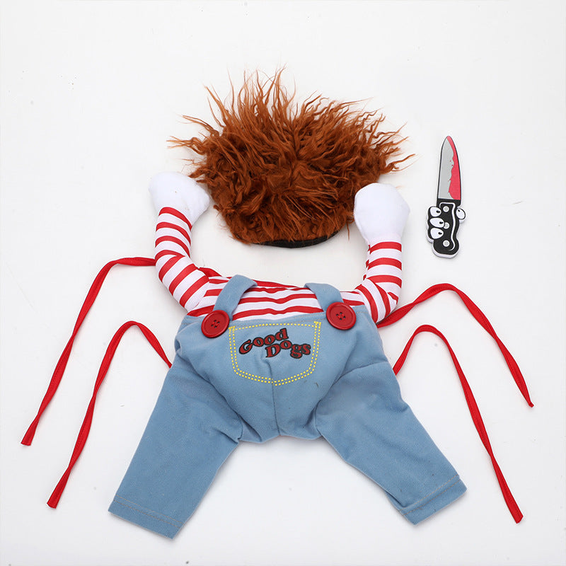 Pet Halloween Costume / Dog Funny Clothes /Adjustable Cosplay /Scary Costume