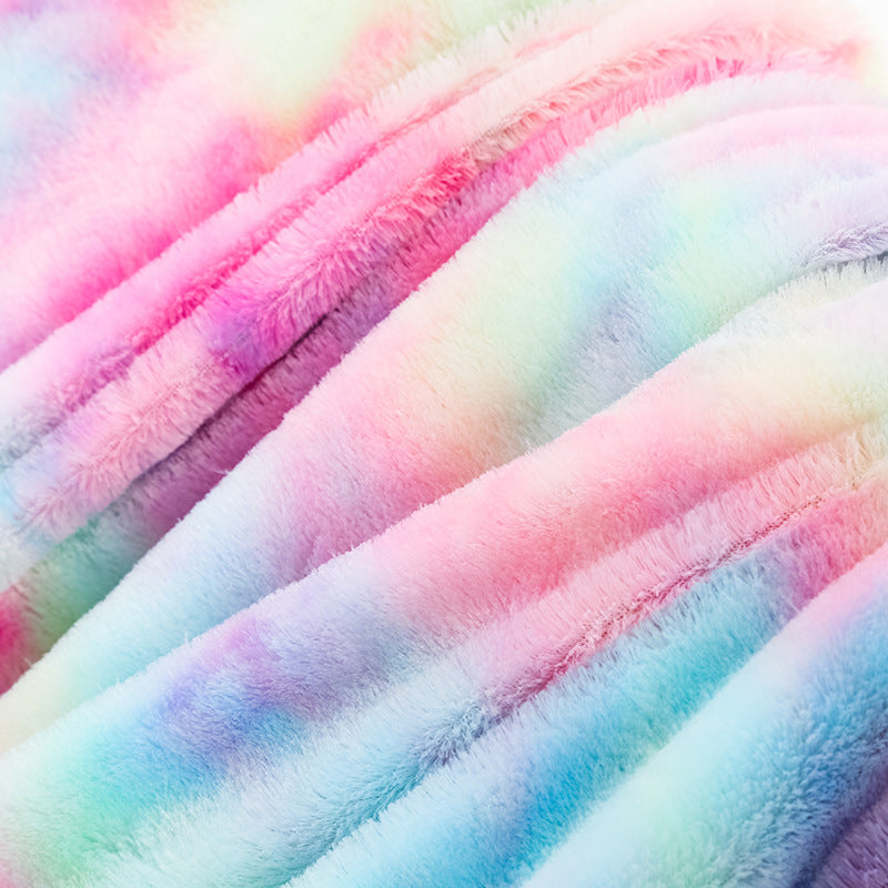 Multi -Color Soft Fleecy Blanket -Faux Fur