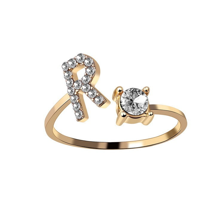Unique / Elegant Adjustable Initial 26 rings