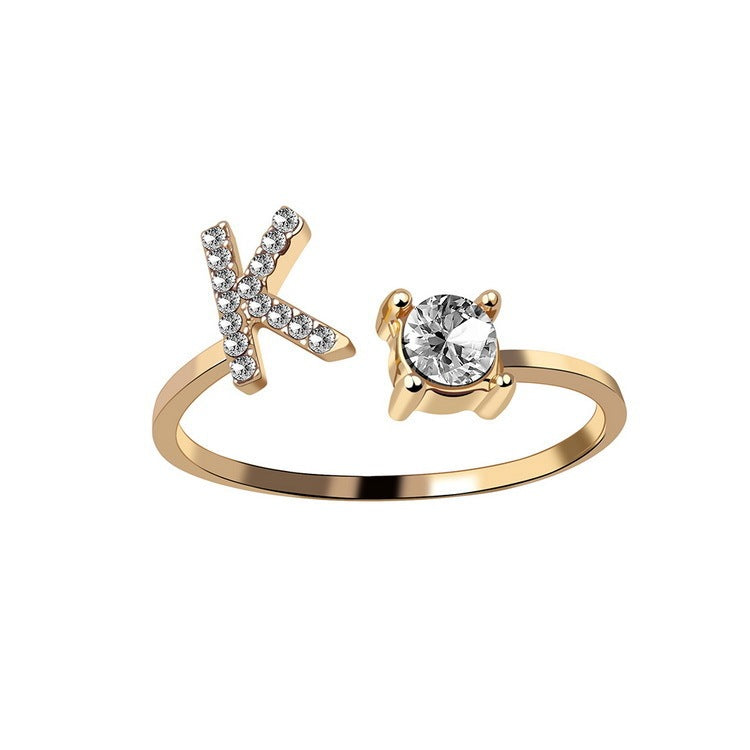 Unique / Elegant Adjustable Initial 26 rings