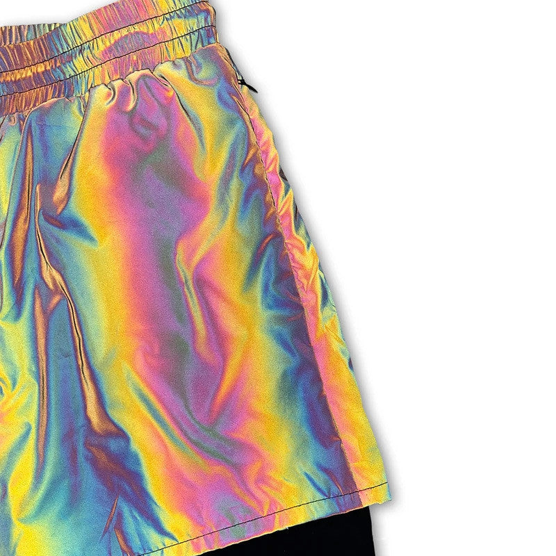 Reflective Men Short Casual Work Night Club Running Mens Short Pants