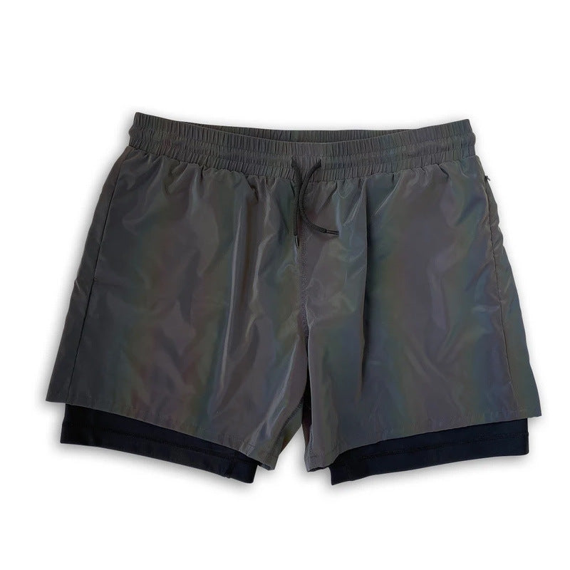 Reflective Men Short Casual Work Night Club Running Mens Short Pants