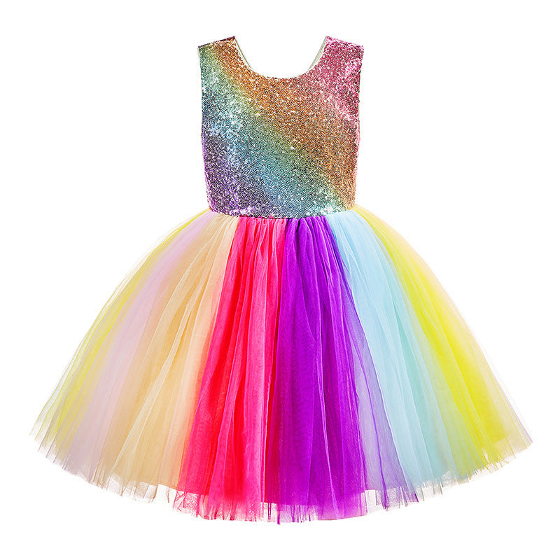 Children's Rainbow tutu dress