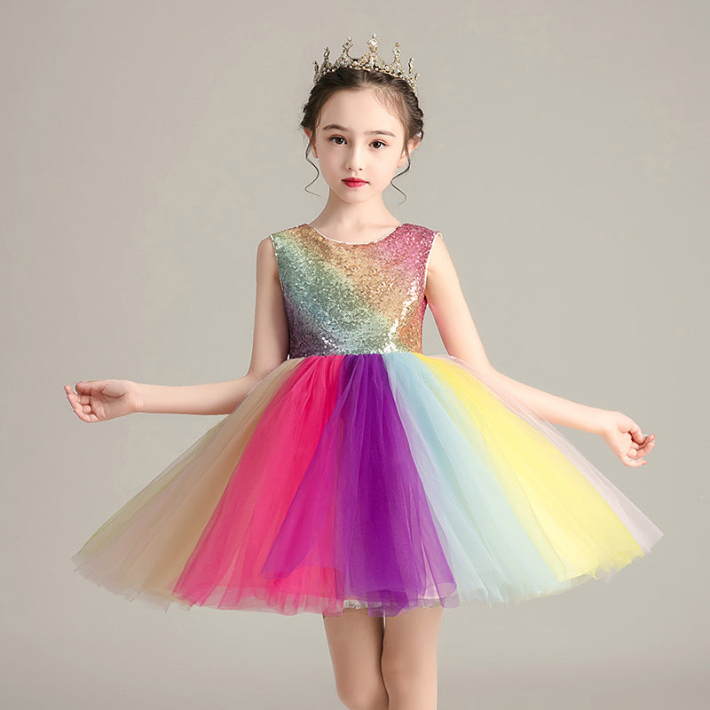 Children's Rainbow tutu dress