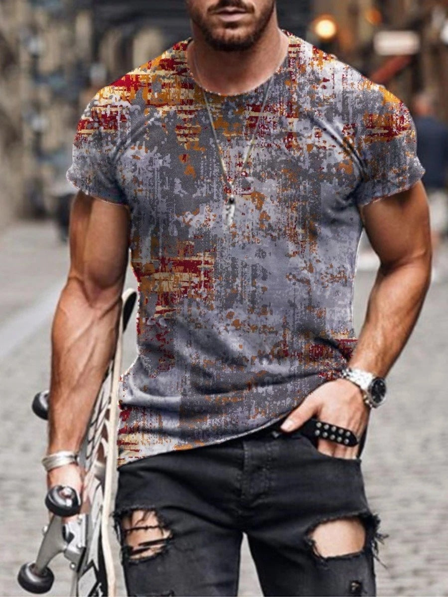 Mens Abstract Casual Print T-Shirt