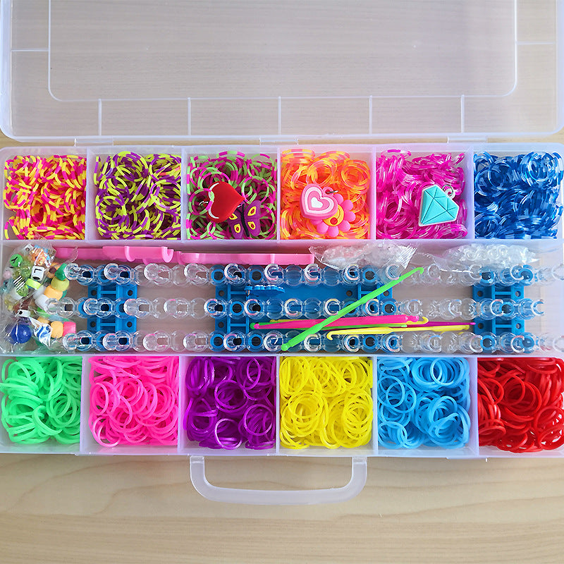 Rainbow Rubber Band Woven Bracelet