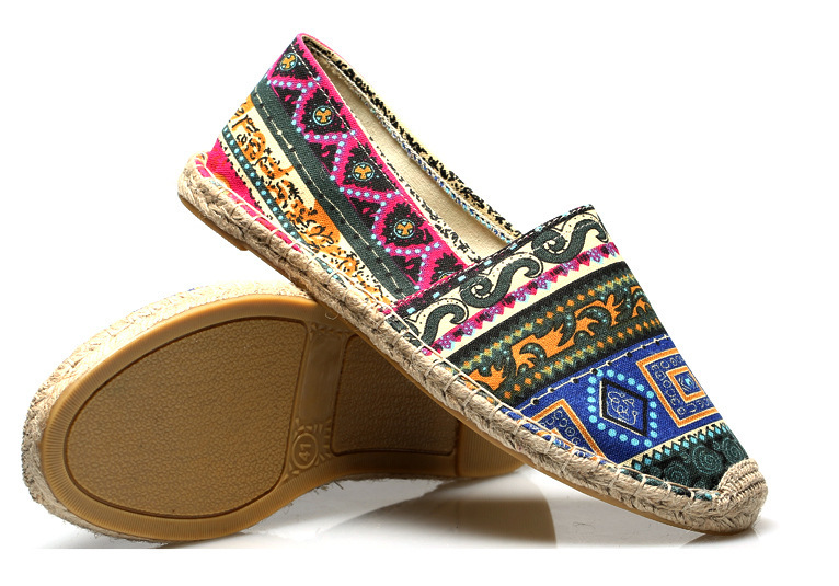 Mens Espadrilles Loafers - Canvas Breathable Shoes