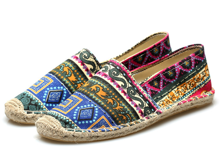 Mens Espadrilles Loafers - Canvas Breathable Shoes