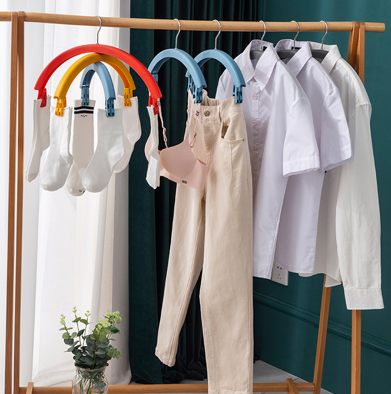 Multifunctional Rainbow Three-layer Clothes Hanger