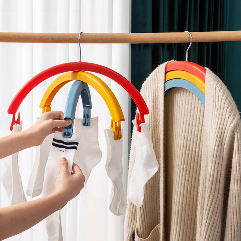 Multifunctional Rainbow Three-layer Clothes Hanger
