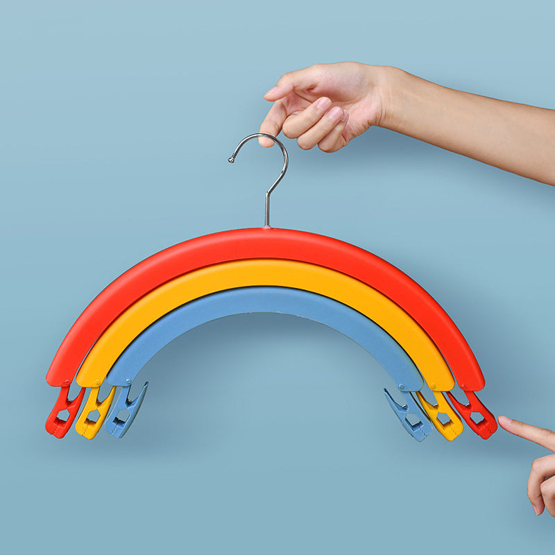 Multifunctional Rainbow Three-layer Clothes Hanger
