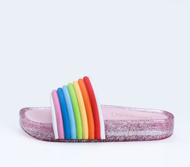 Children's rainbow shoes slippers