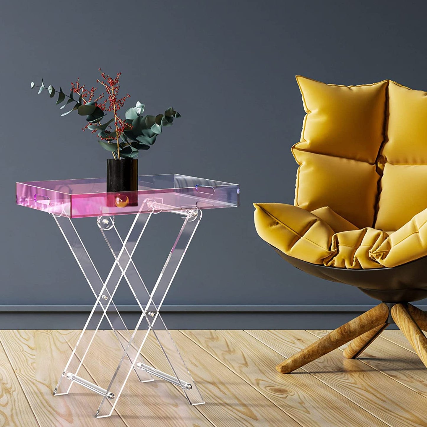 Colored Box Acrylic clear Table