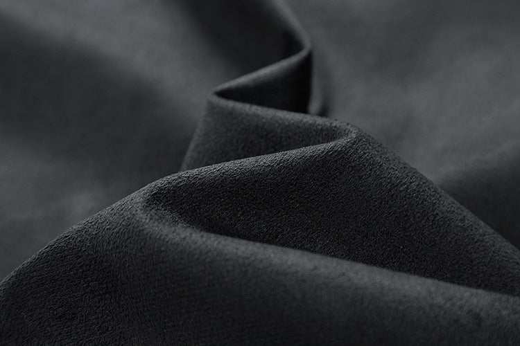 Men's Suede Stand Collar /Jacket Double Zipper Pocket Clothing