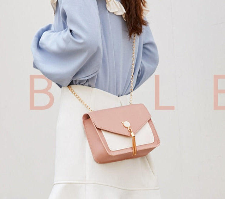Small Crossbody Bags For Women Cat Lock Chain Messenger Bags