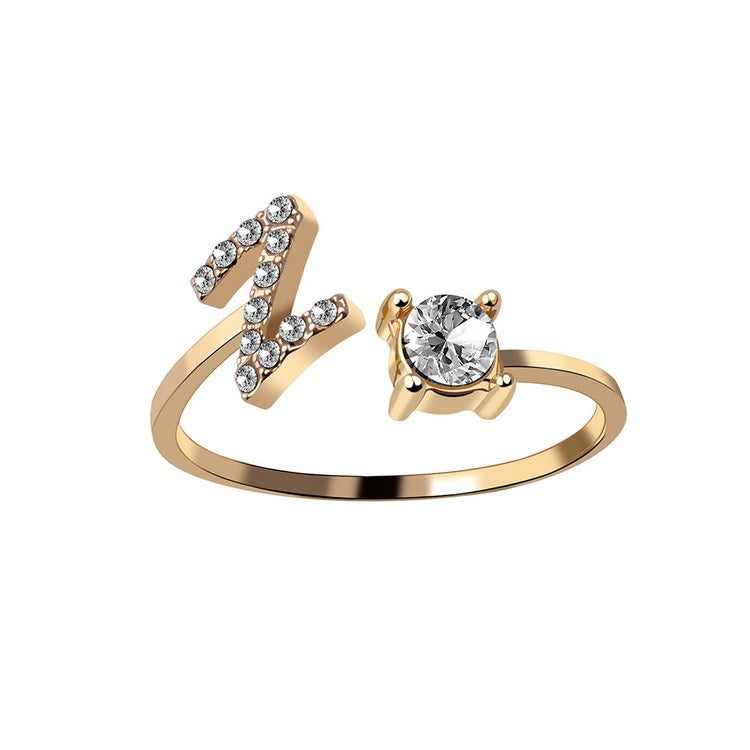 Unique / Elegant Adjustable Initial 26 rings