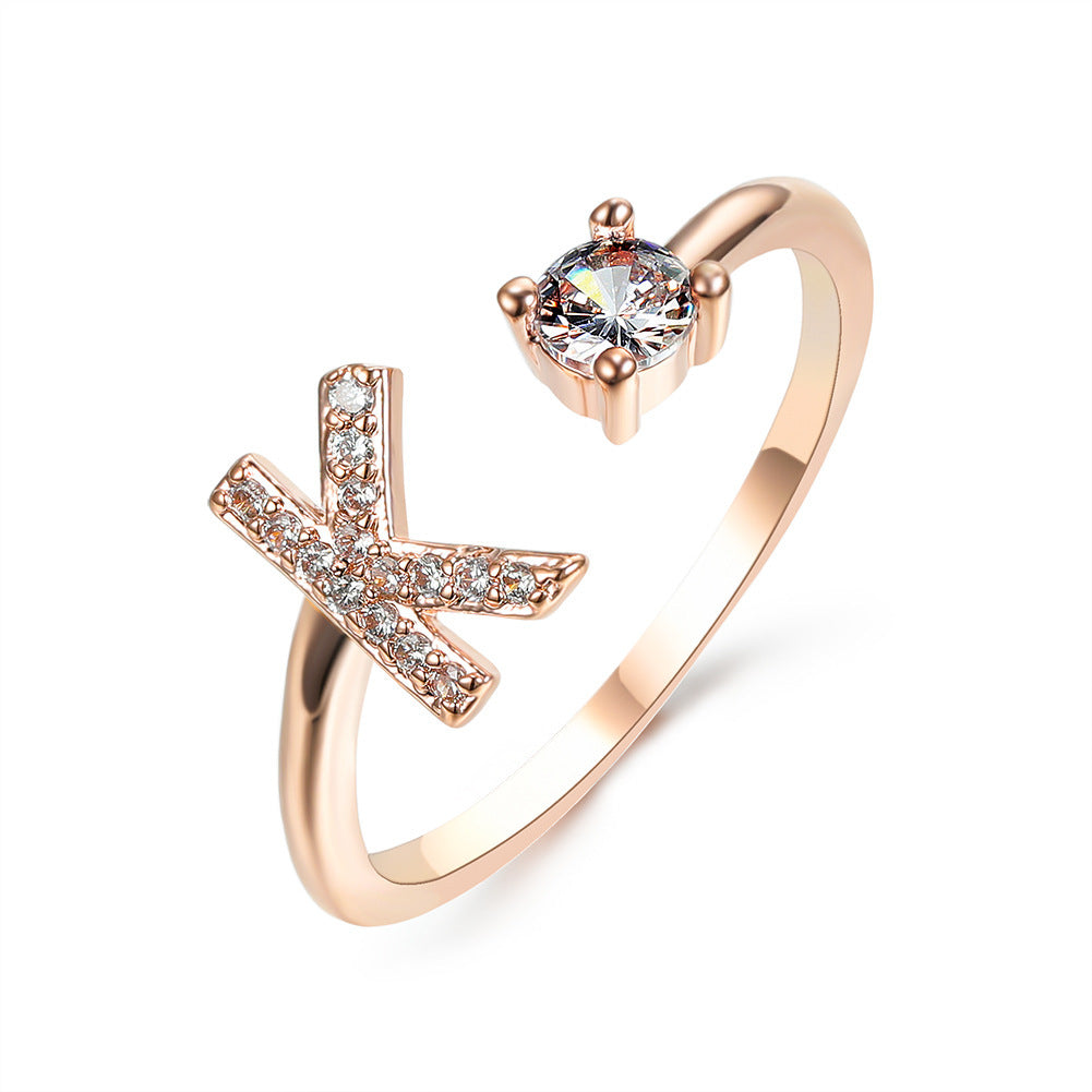 Unique / Elegant Adjustable Initial 26 rings