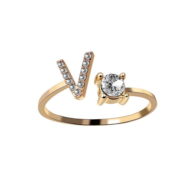 Unique / Elegant Adjustable Initial 26 rings