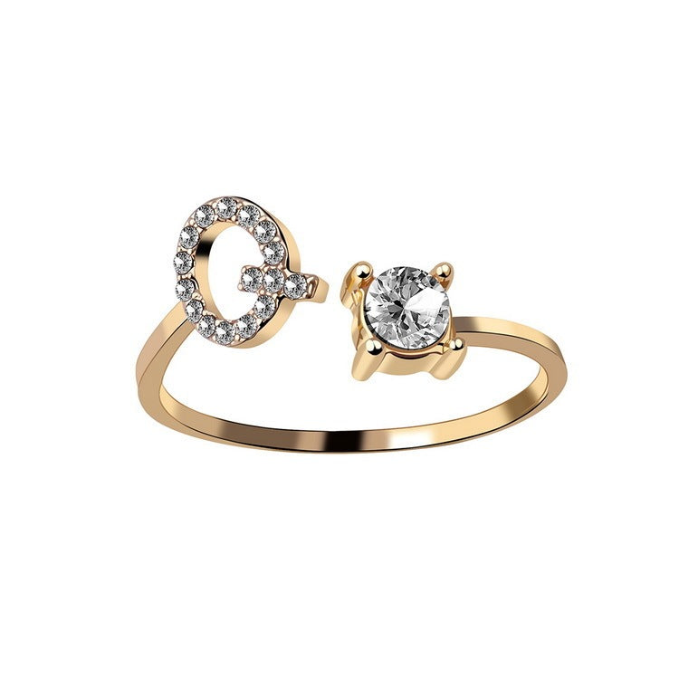 Unique / Elegant Adjustable Initial 26 rings