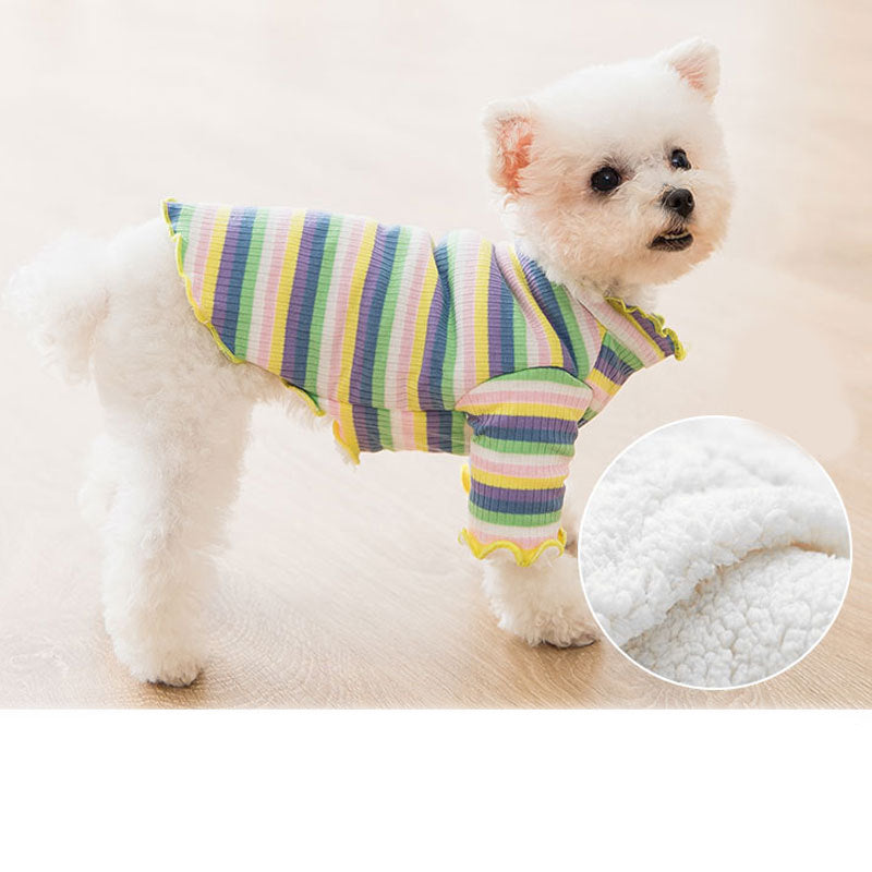 Knitted Rainbow Pet dog clothes