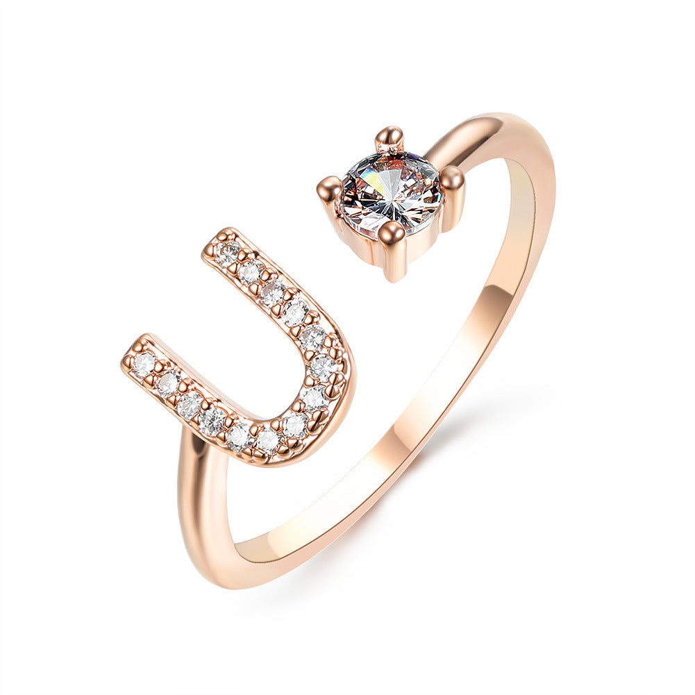 Unique / Elegant Adjustable Initial 26 rings