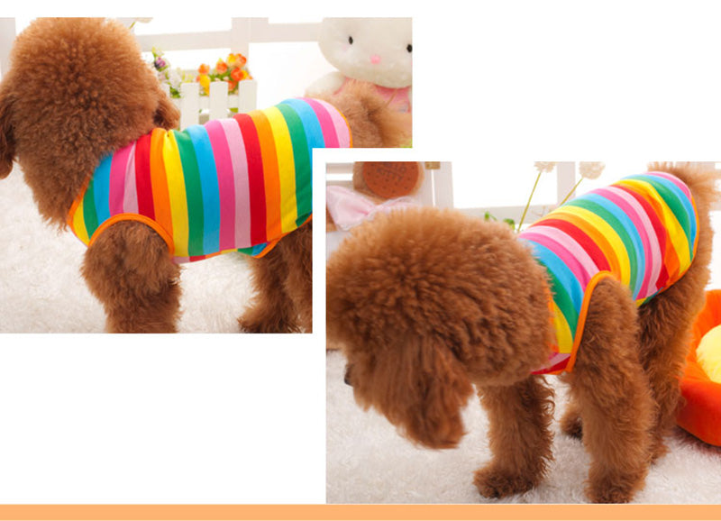 Rainbow Pet Vest Clothes
