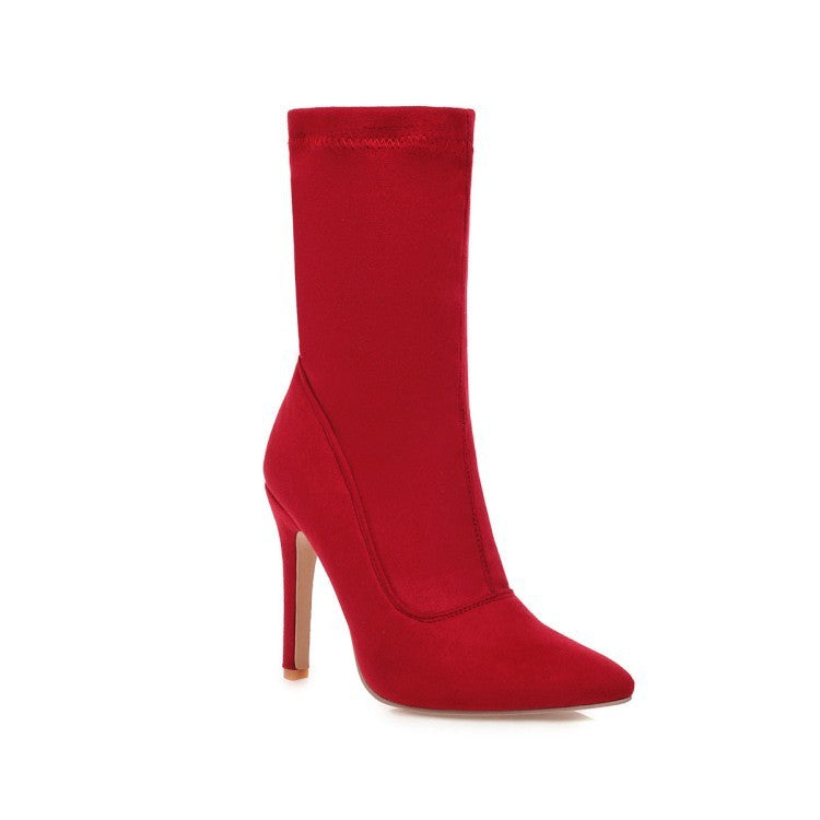 Women's Trade Women's Boots Pointed Toe Stiletto Large Size