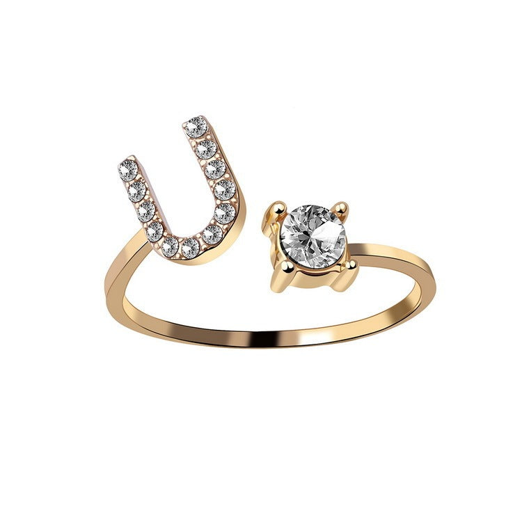 Unique / Elegant Adjustable Initial 26 rings