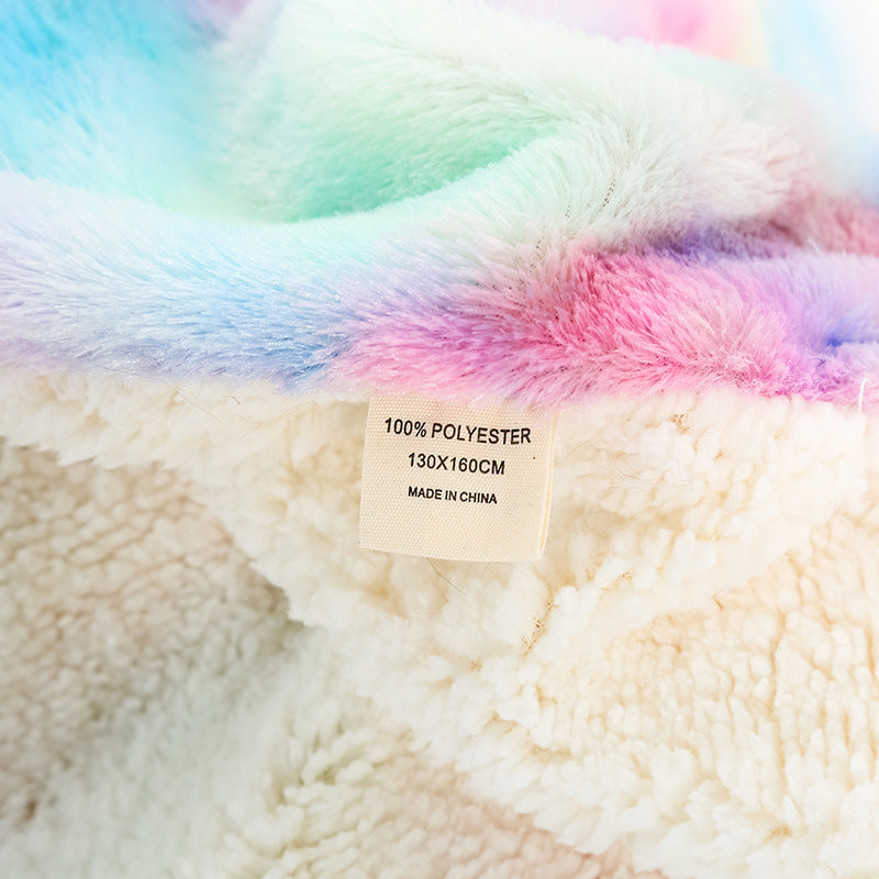Multi -Color Soft Fleecy Blanket -Faux Fur