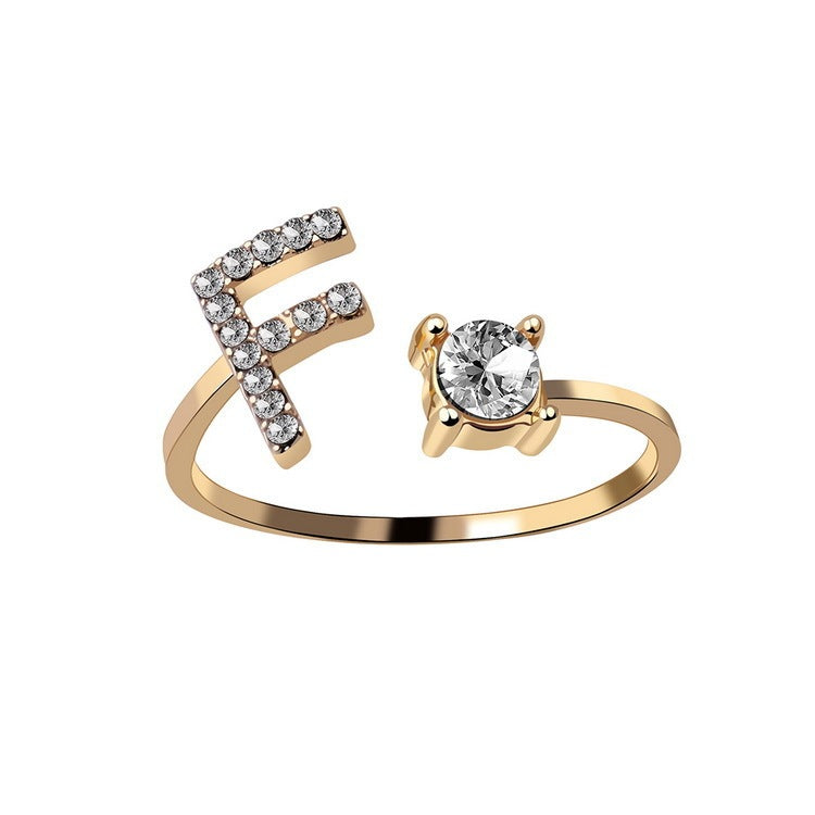 Unique / Elegant Adjustable Initial 26 rings