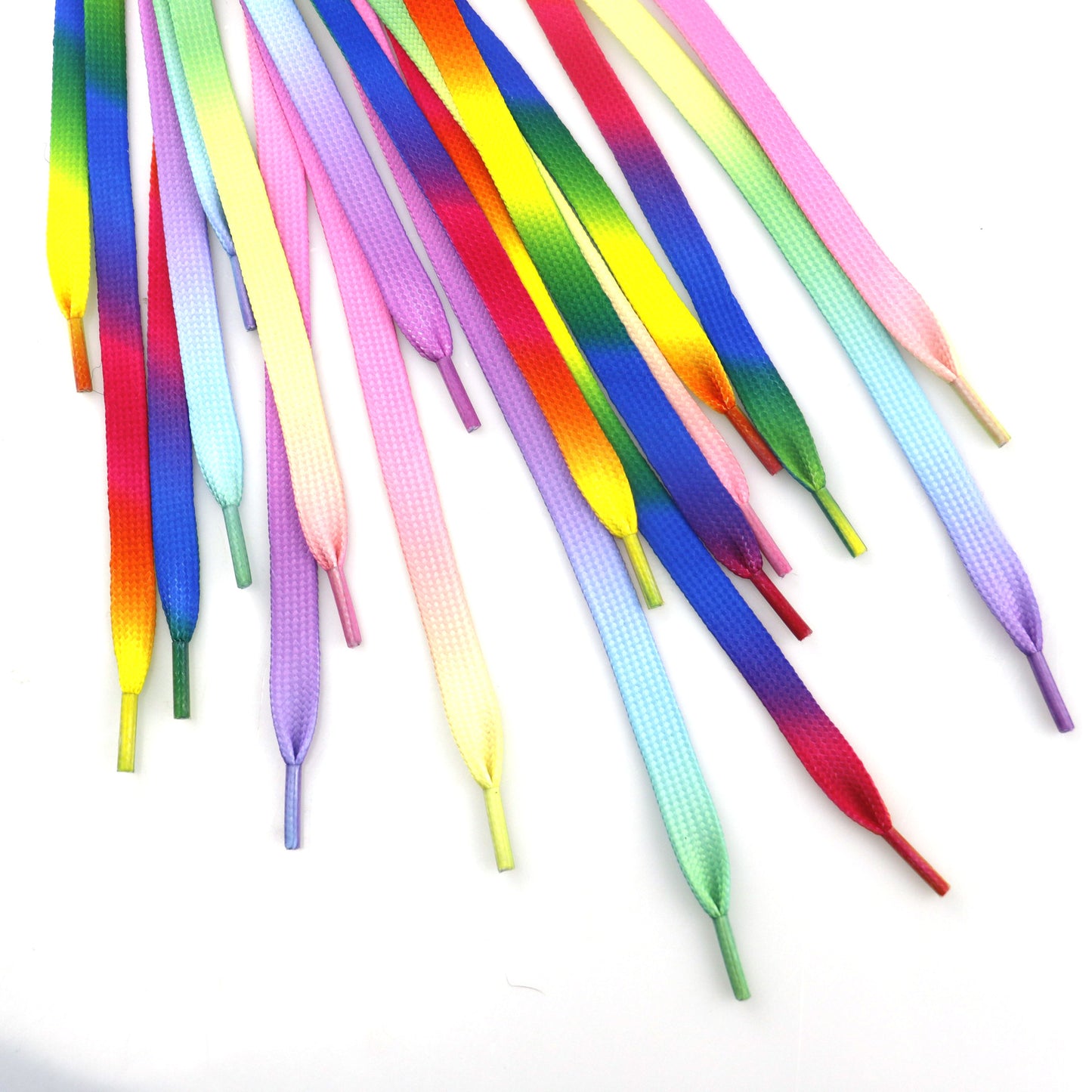 Polyester Rainbow Shoelace Flat Sports Canvas Shoes