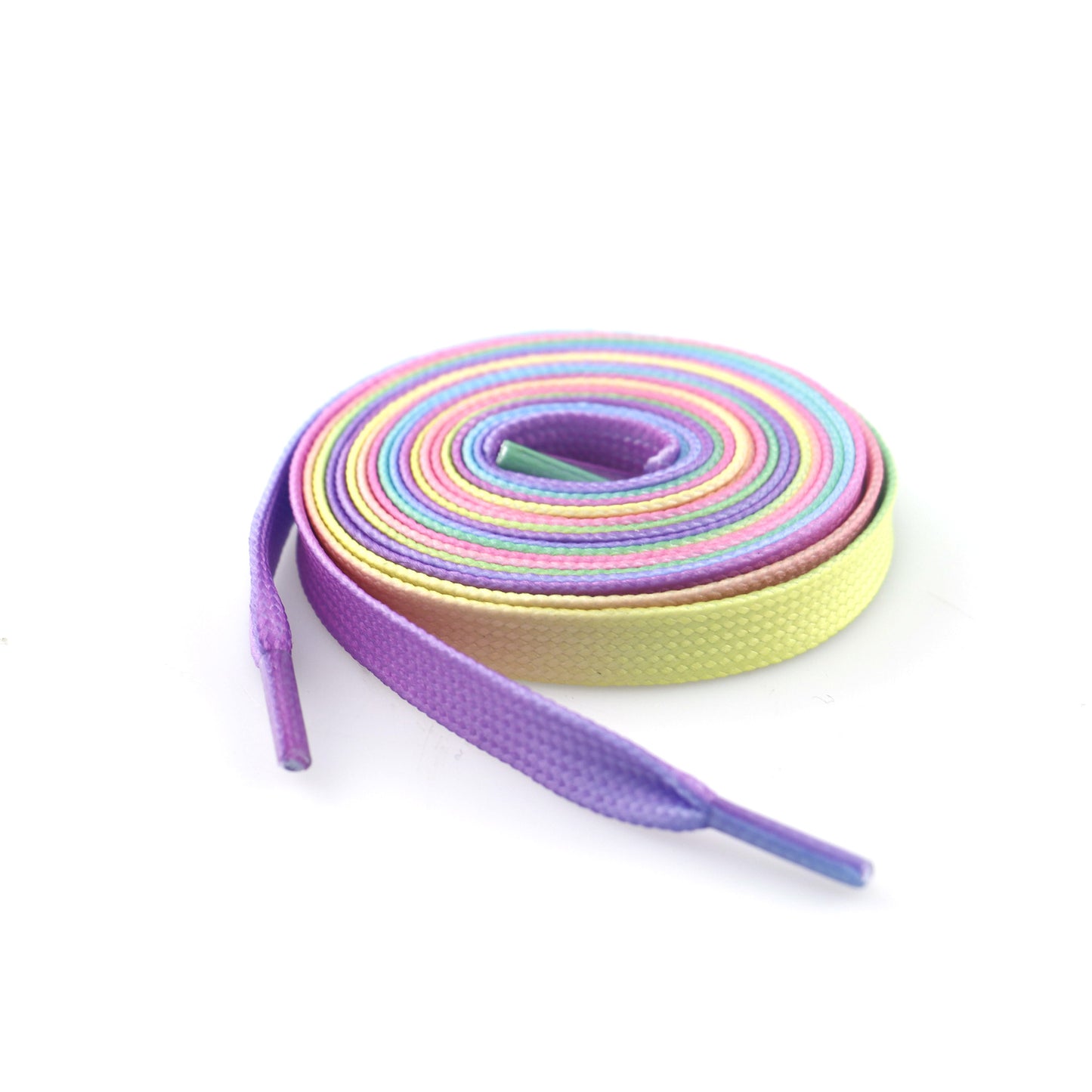 Polyester Rainbow Shoelace Flat Sports Canvas Shoes