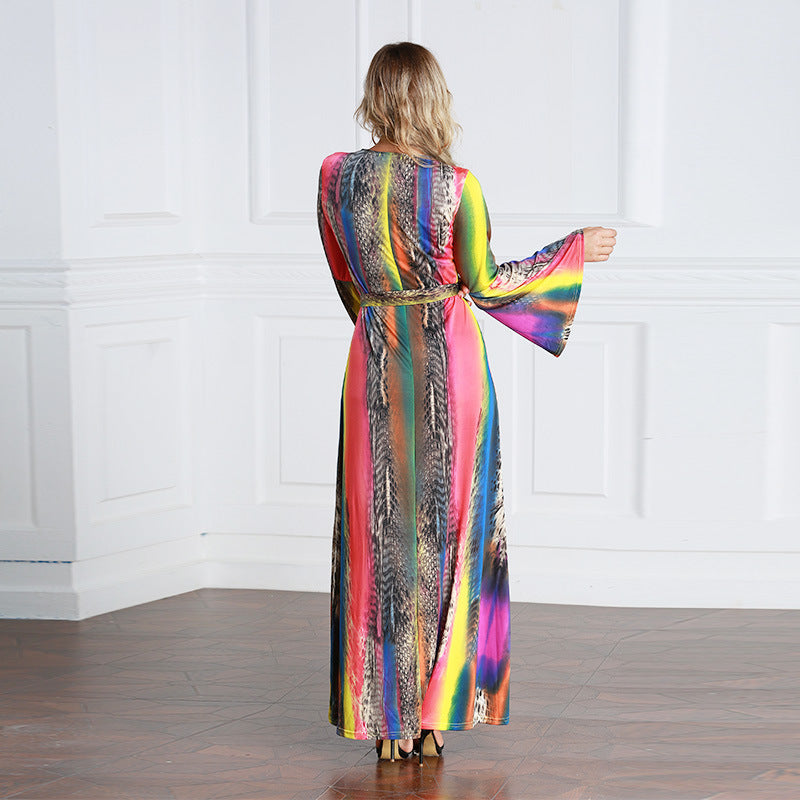 Stylish Women's Vibrantly Printed Maxi Dress