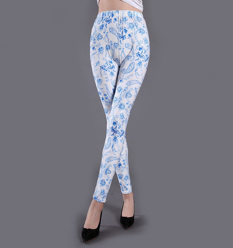 Elastic Printed Leggings