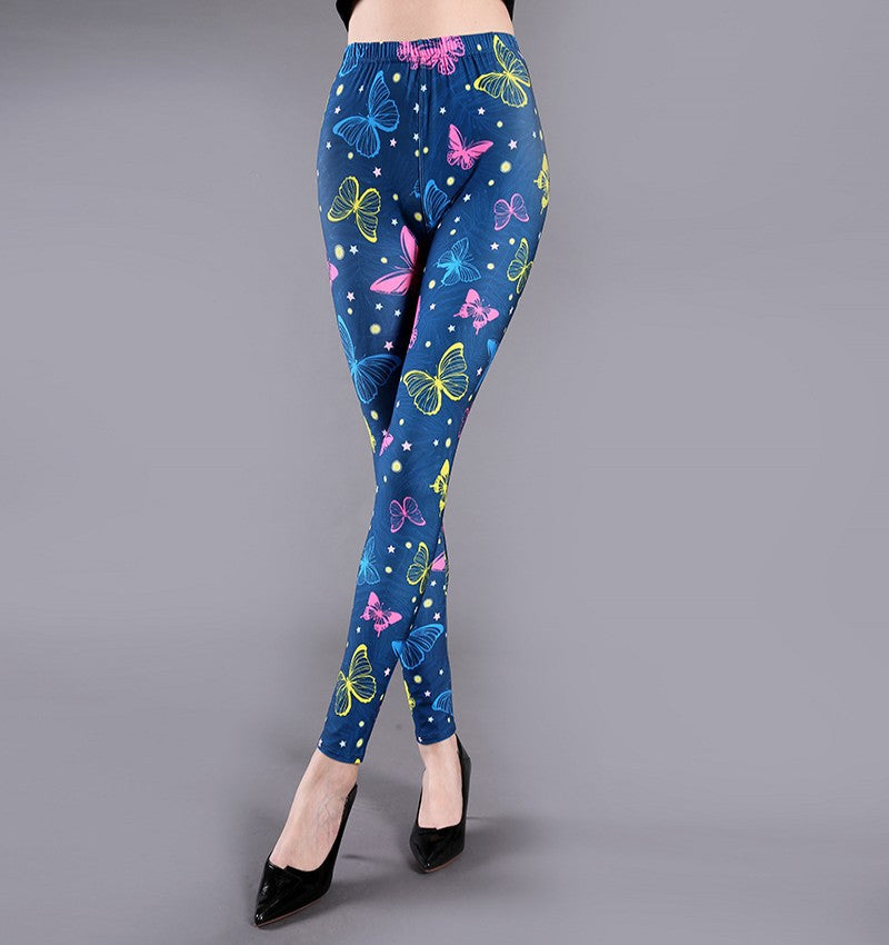 Elastic Printed Leggings