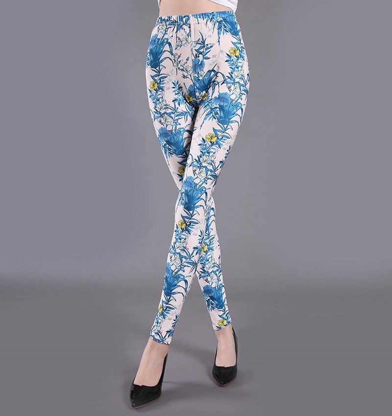 Elastic Printed Leggings