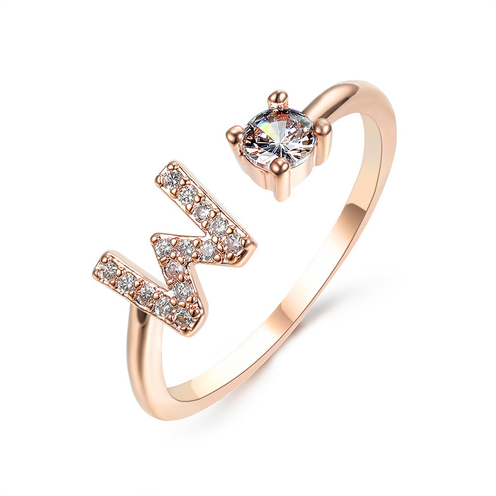 Unique / Elegant Adjustable Initial 26 rings